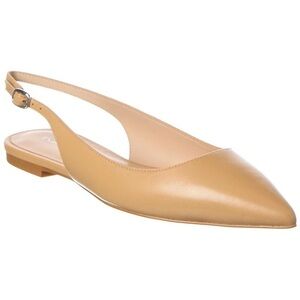 Stuart Weitzman Mara Pointed Toe Slingback Flat size 7.5 pink tan nude